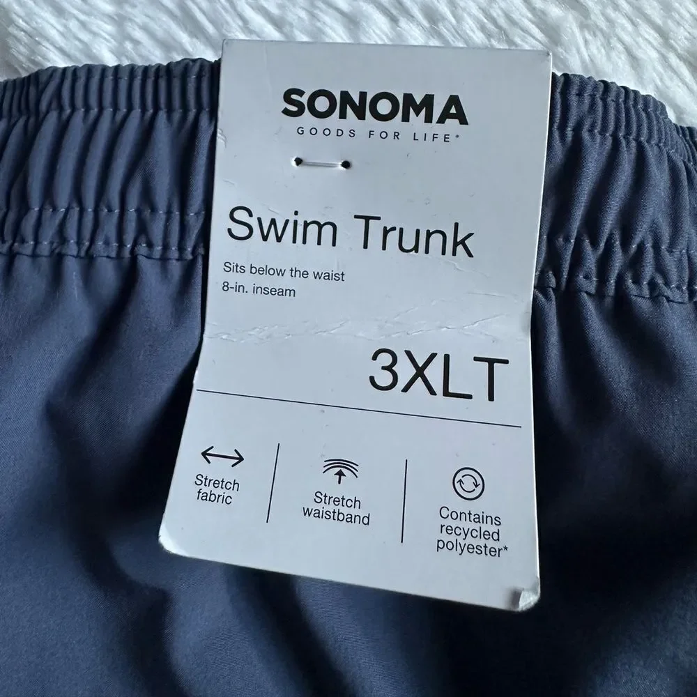 Sonoma Swim Trunks New Blue Mens Size 3XLT‎